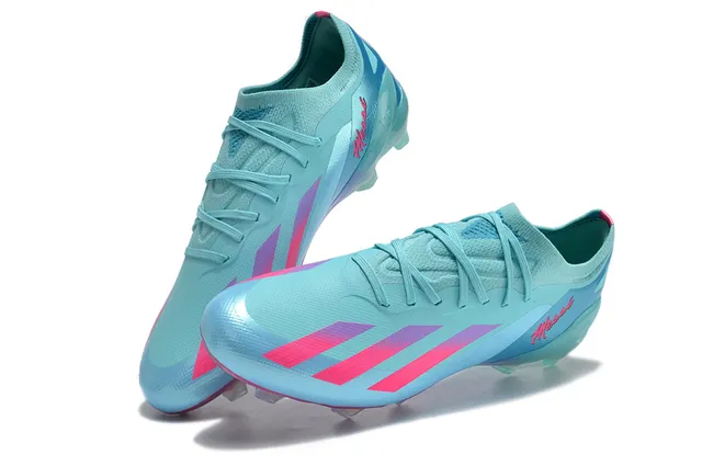 Adidas X Speedflow Zapatos de fútbol blanco, azul, amarillo para terreno firme 11