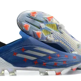 Adidas X Speedportal Azul Rojo Cruz Zapatos de fútbol para terreno firme