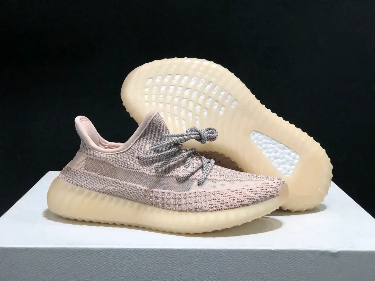 Adidas Yeezy Boost 350 ভূরা গ্রে কিনিট আপার রিবড ট্রান্সলুসেন্ট সোল লাইফস্টাইল স্নিকার্স 7
