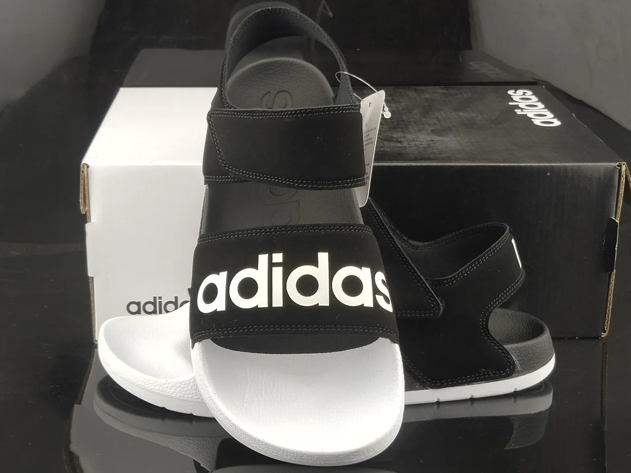 Adidas Yeezy Slide Black and White Casual Sandals 3