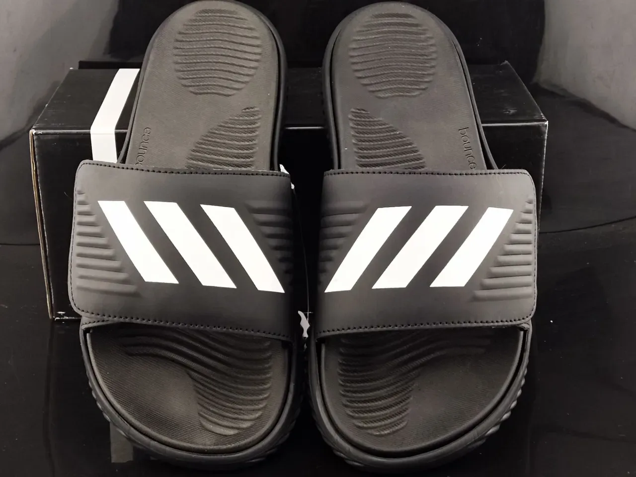 Adidas Yeezy Slide Black White Slippers 5
