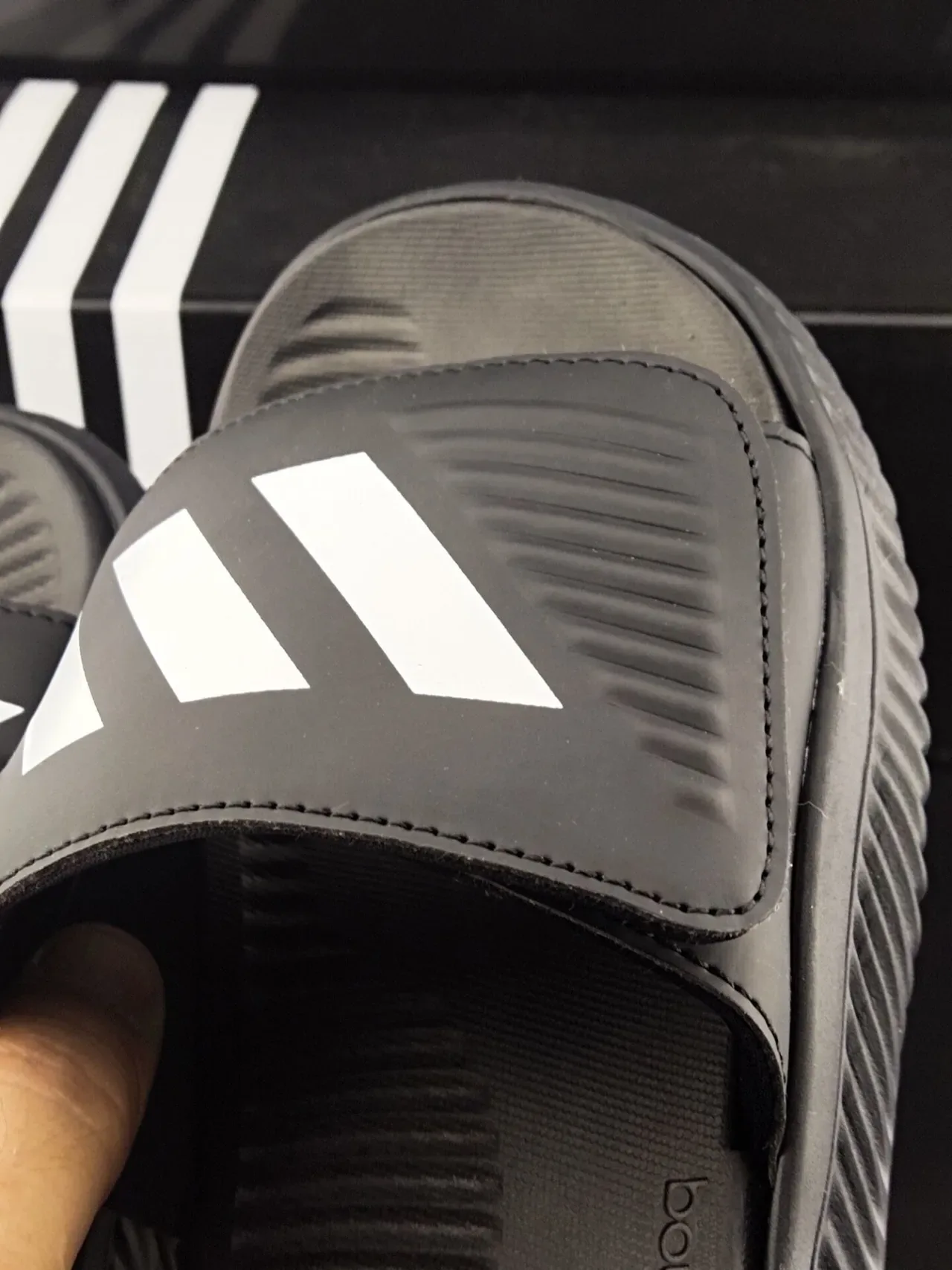 Adidas Yeezy Slide Black White Slippers 6