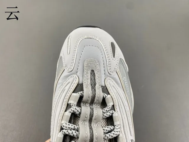 Aimé Leon Dore Gris Semelle Noire Upper Maille Synthétique en Couches Chaussures Chunky 5