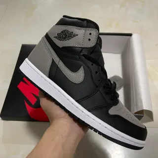 Air Jordan 1 काले ग्रे सफेद बास्केटबॉल जूते