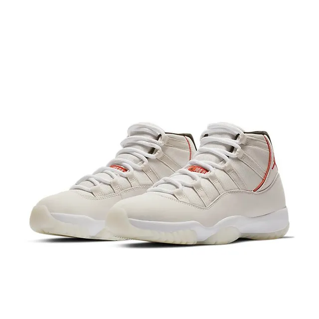 حذاء كرة السلة عالي الرقبة Air Jordan 11 Off-White Jumpman باللون الأحمر 3