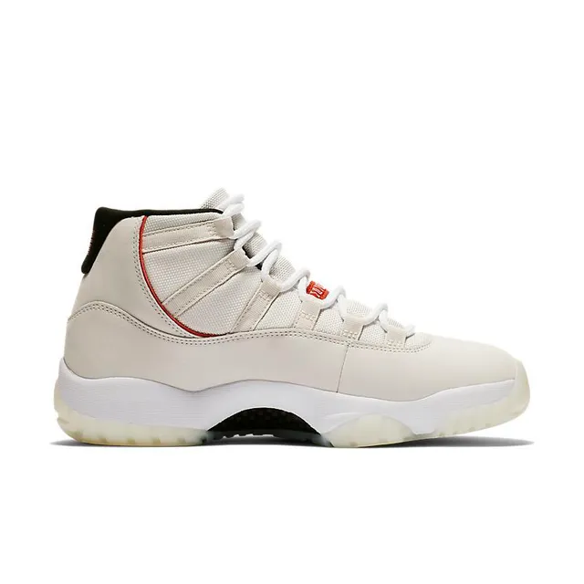 حذاء كرة السلة عالي الرقبة Air Jordan 11 Off-White Jumpman باللون الأحمر 5
