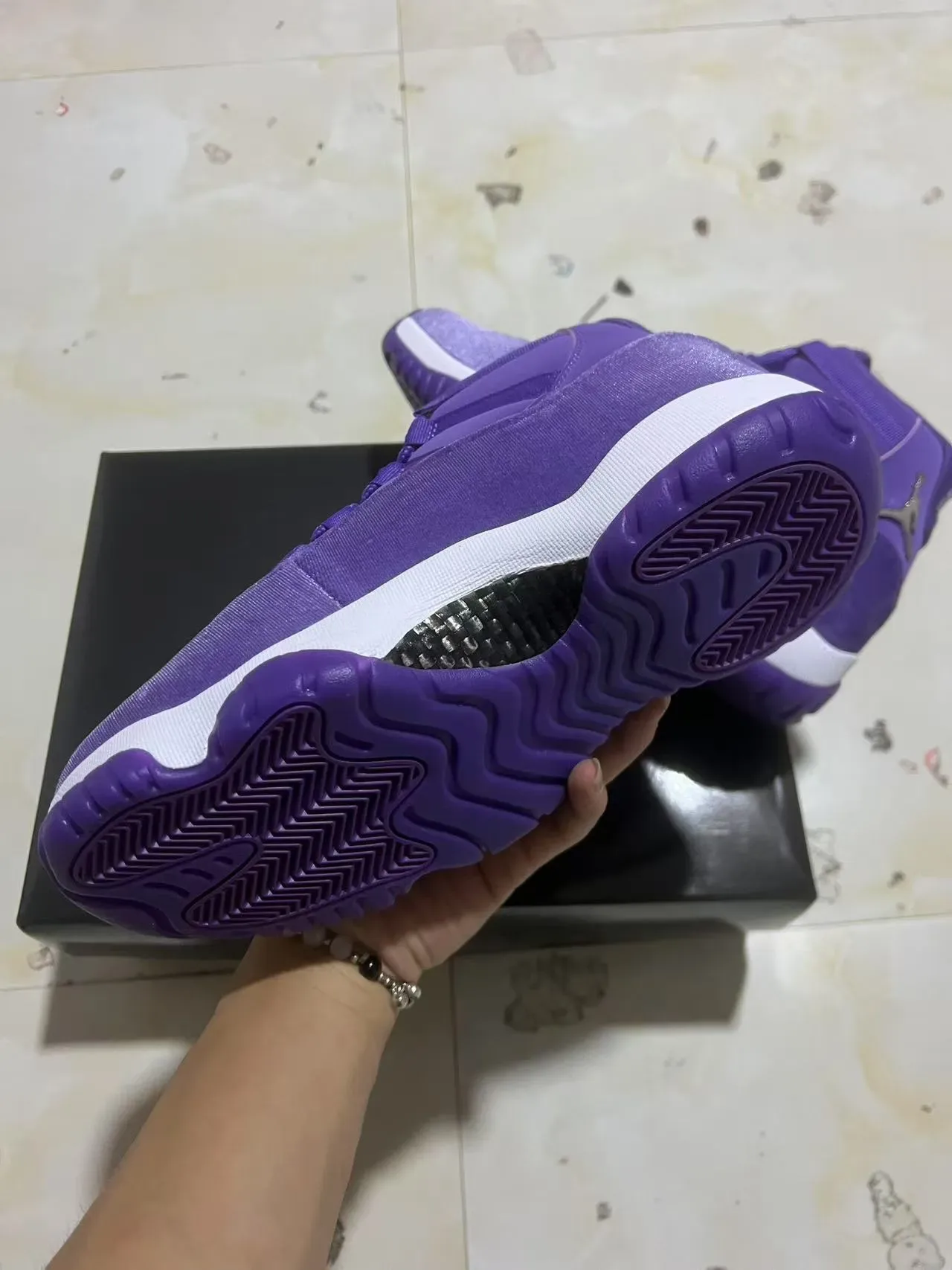 Air Jordan 11 Violet suède Chaussures de Basketball Hautes 6