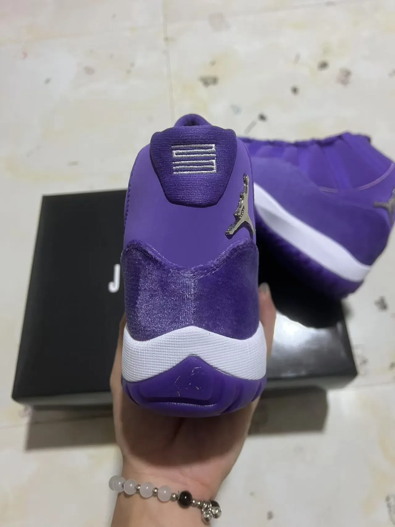 Air Jordan 11 Violet suède Chaussures de Basketball Hautes 8
