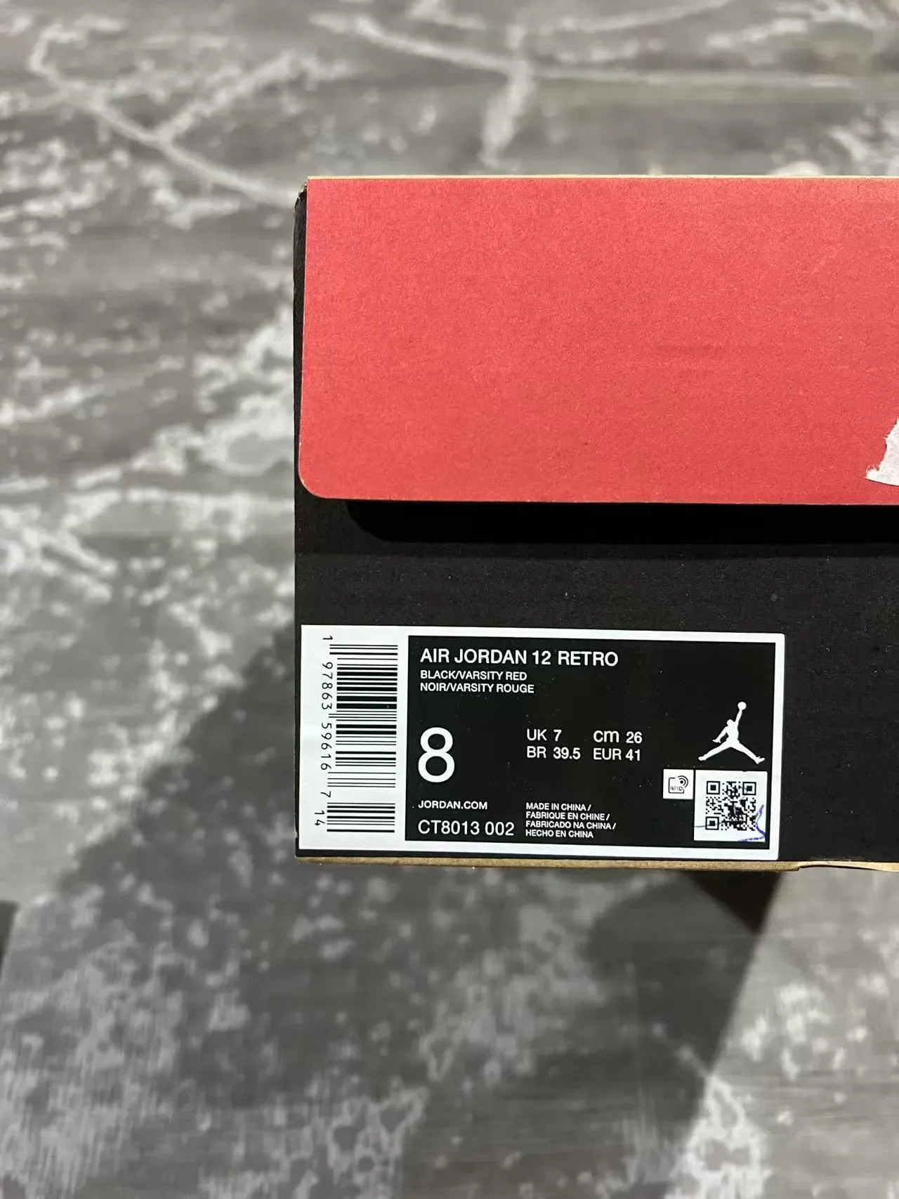 Air Jordan 12 Black Red Quilted Leather Basketball Shoes 10