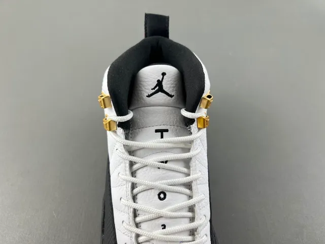 Air Jordan 12 Blanc Noir Or Chaussures de Basketball 6