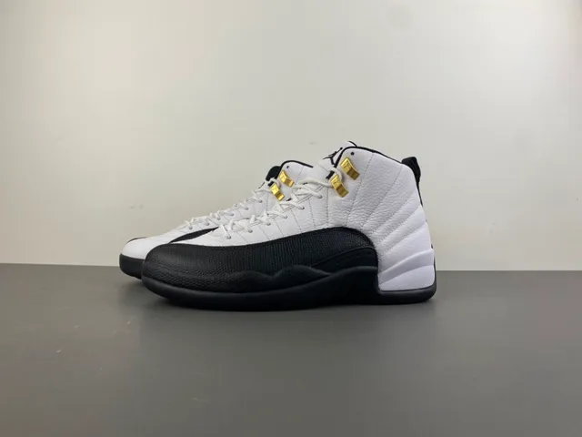 Air Jordan 12 blanco negro dorado Lace Lock zapatos de baloncesto 11