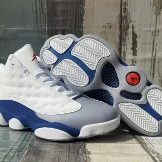 Air Jordan 13 सफेद रॉयल ब्लू ग्रे बास्केटबॉल जूते
