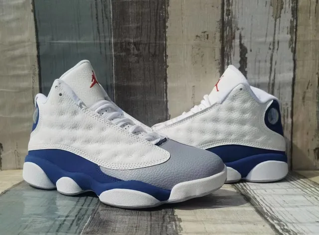 Air Jordan 13 सफेद रॉयल ब्लू ग्रे बास्केटबॉल जूते 2