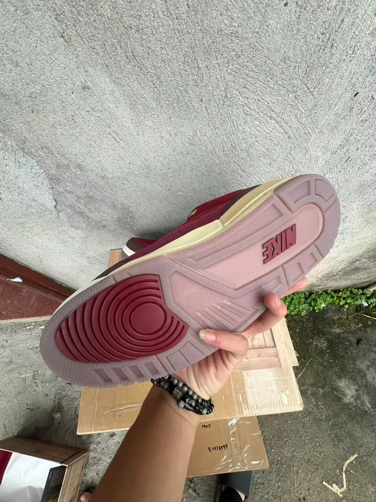 Air Jordan 3 Chaussures de Basketball Burgundy Daim et Cuir High-Top 6