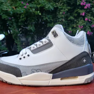 Air Jordan 3 एलीफेंट प्रिंट मोटिफ हाई-टॉप बास्केटबॉल शूज़