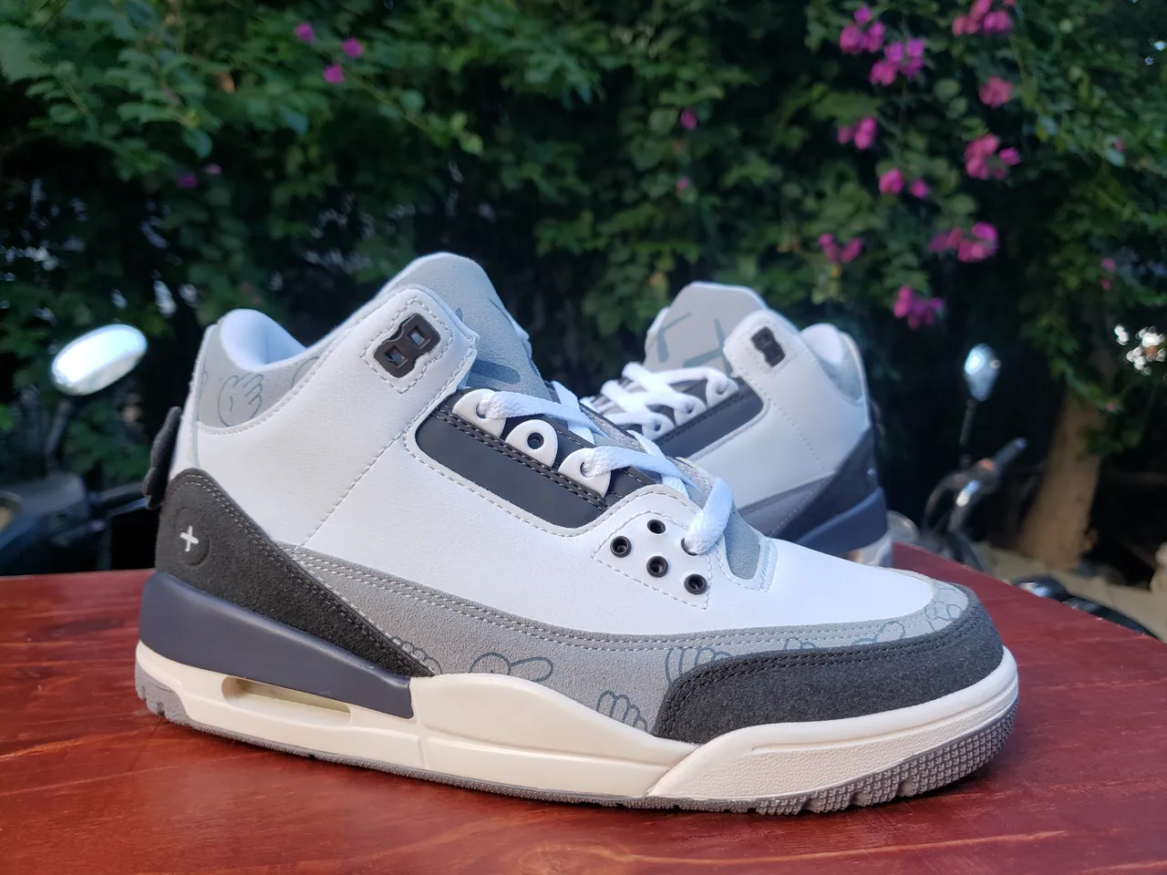 Zapatillas de baloncesto de caña alta Air Jordan 3 con motivo de estampado de elefante 3