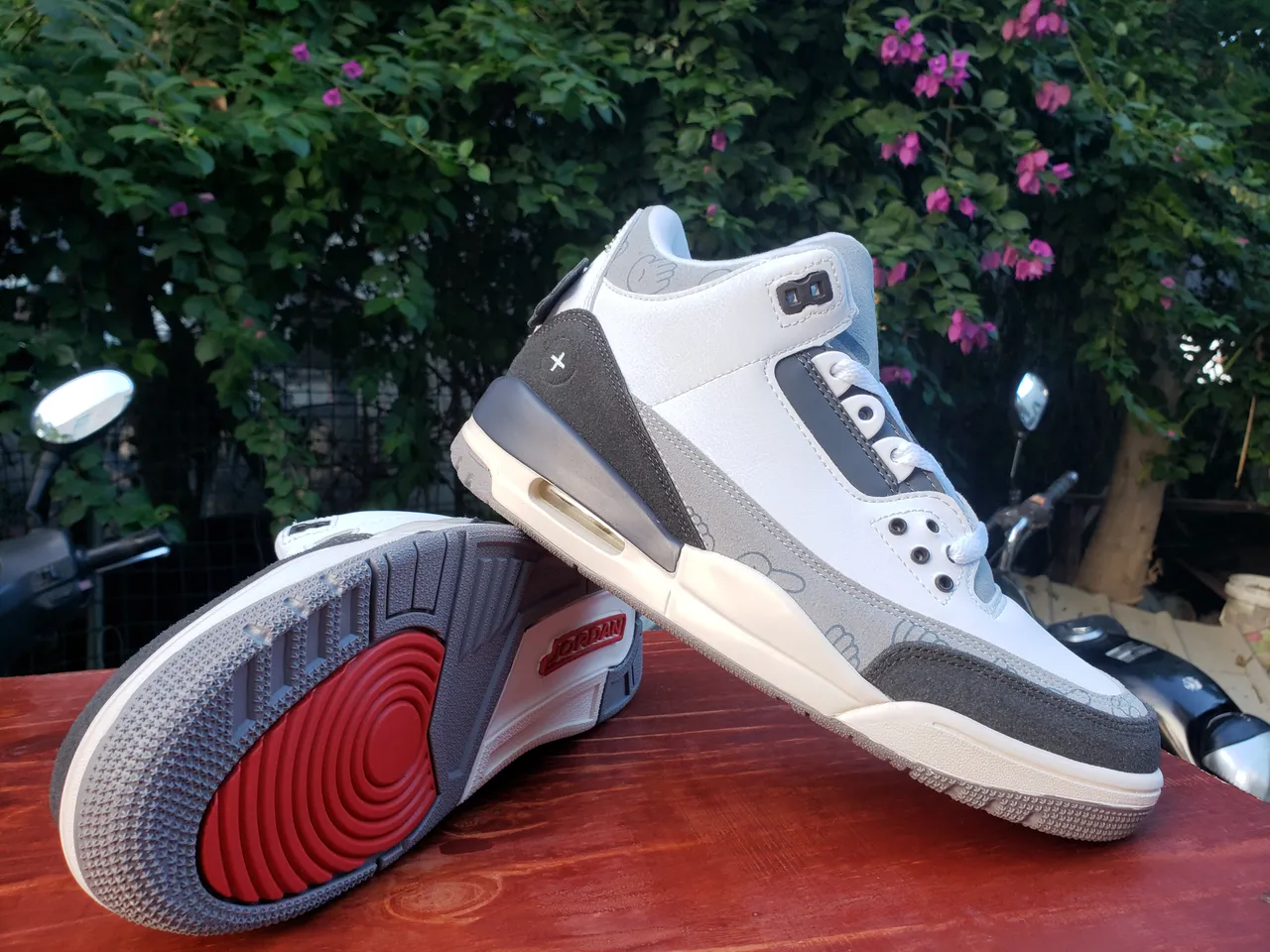 Zapatillas de baloncesto de caña alta Air Jordan 3 con motivo de estampado de elefante 4