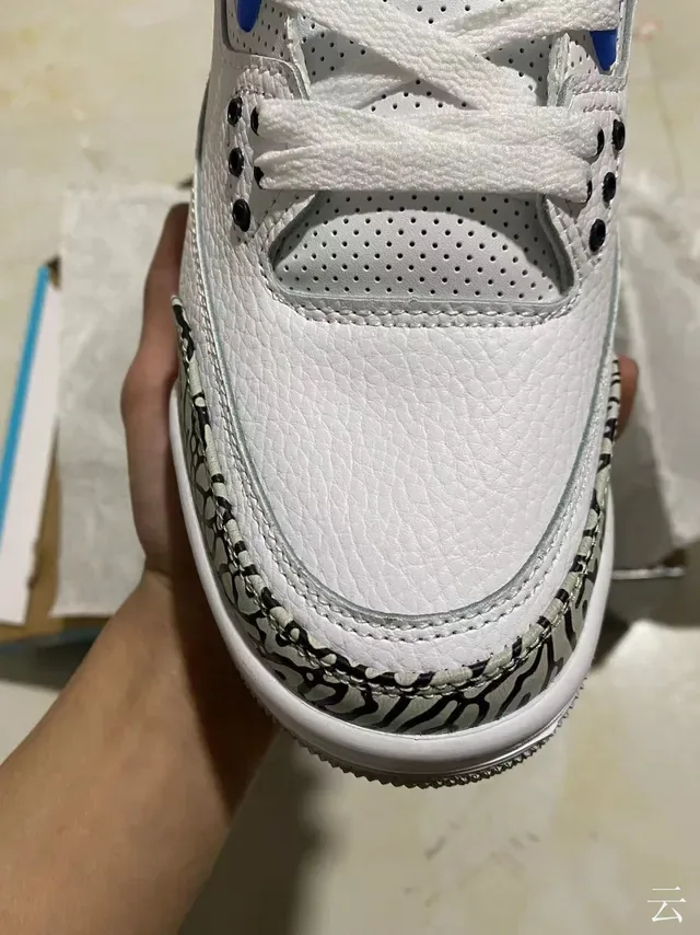 Air Jordan 3 Blanco Cemento Elefante Impresión Zapatillas de Baloncesto 3