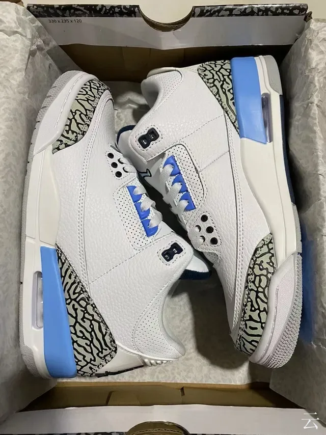 Air Jordan 3 Blanco Cemento Elefante Impresión Zapatillas de Baloncesto 7