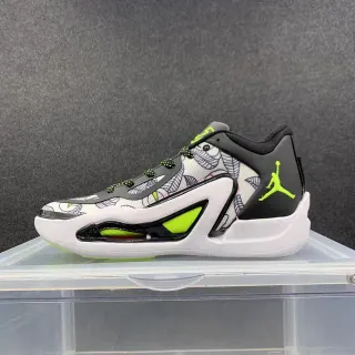 Air Jordan 37 Graffiti সাদা কালো নিয়ন সবুজ বাস্কেটবল জুতো