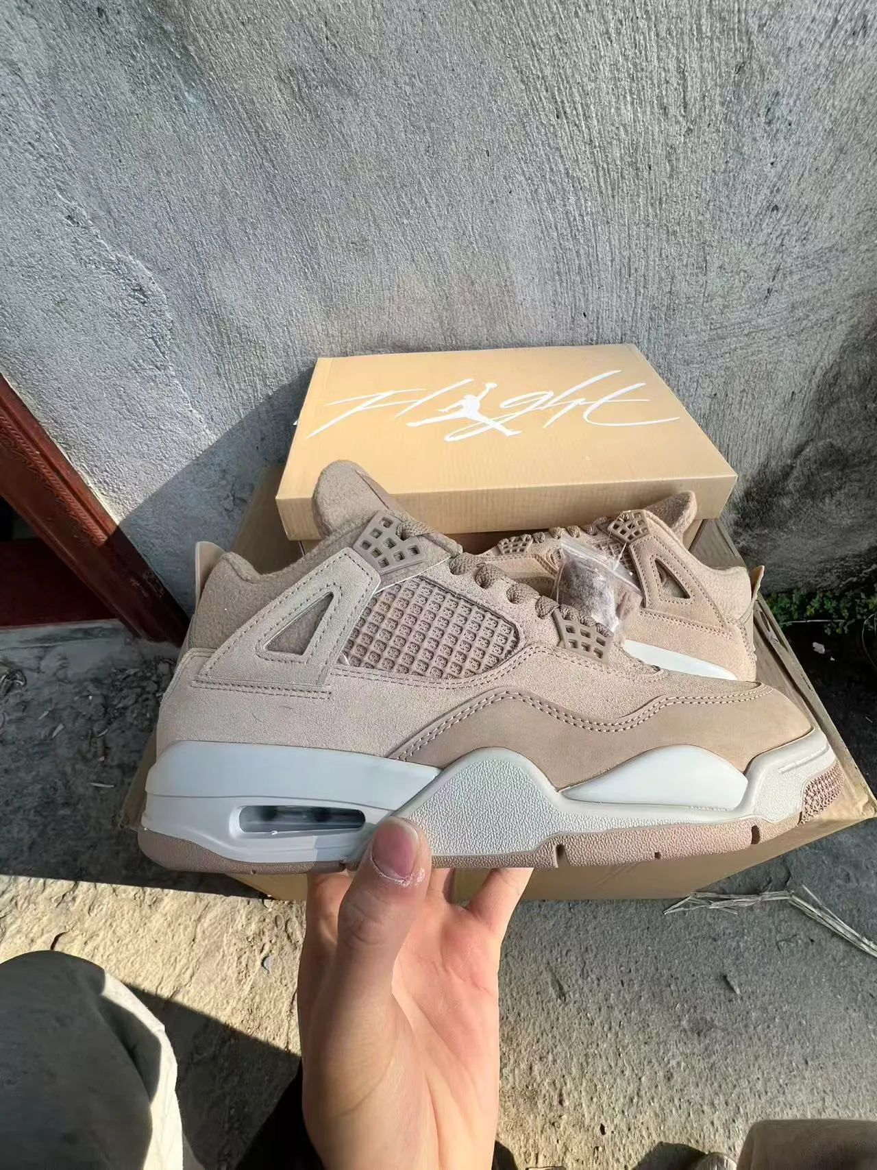 Air Jordan 4 Beige Suede chaussures de basketball 7