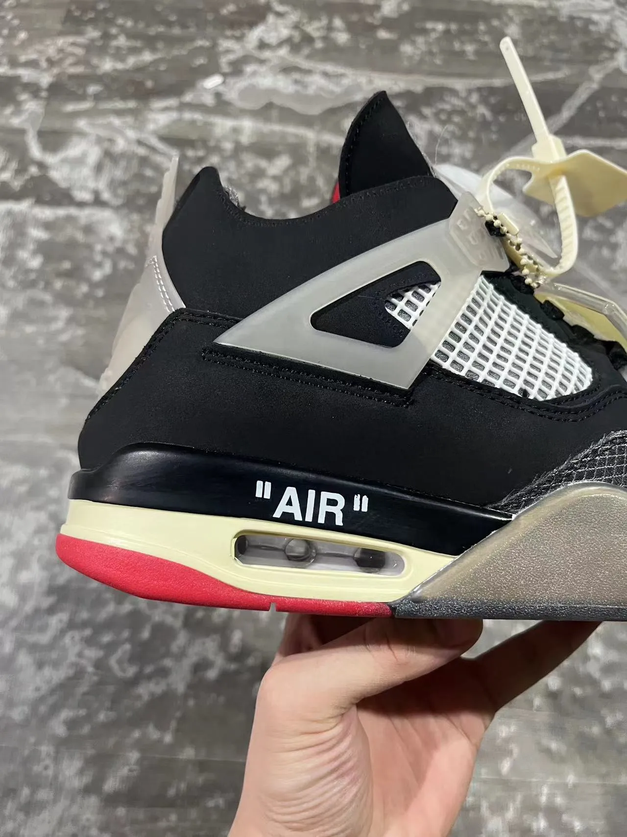 Tênis de basquete Air Jordan 4 preto creme vermelho 6