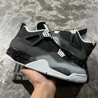 Air Jordan 4 কালো ধূসর ছিটছিটে বাস্কেটবল জুতো