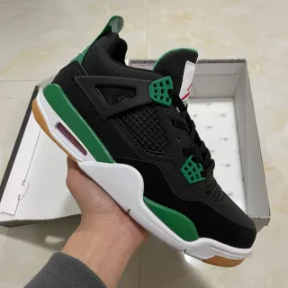 Air Jordan 4 काले हरे बास्केटबॉल जूते