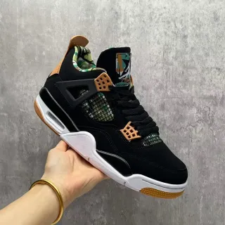 Tênis de basquete Air Jordan 4 Black Gum de malha camuflada