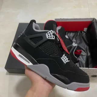 Air Jordan 4 黑色红色白色灰色篮球鞋