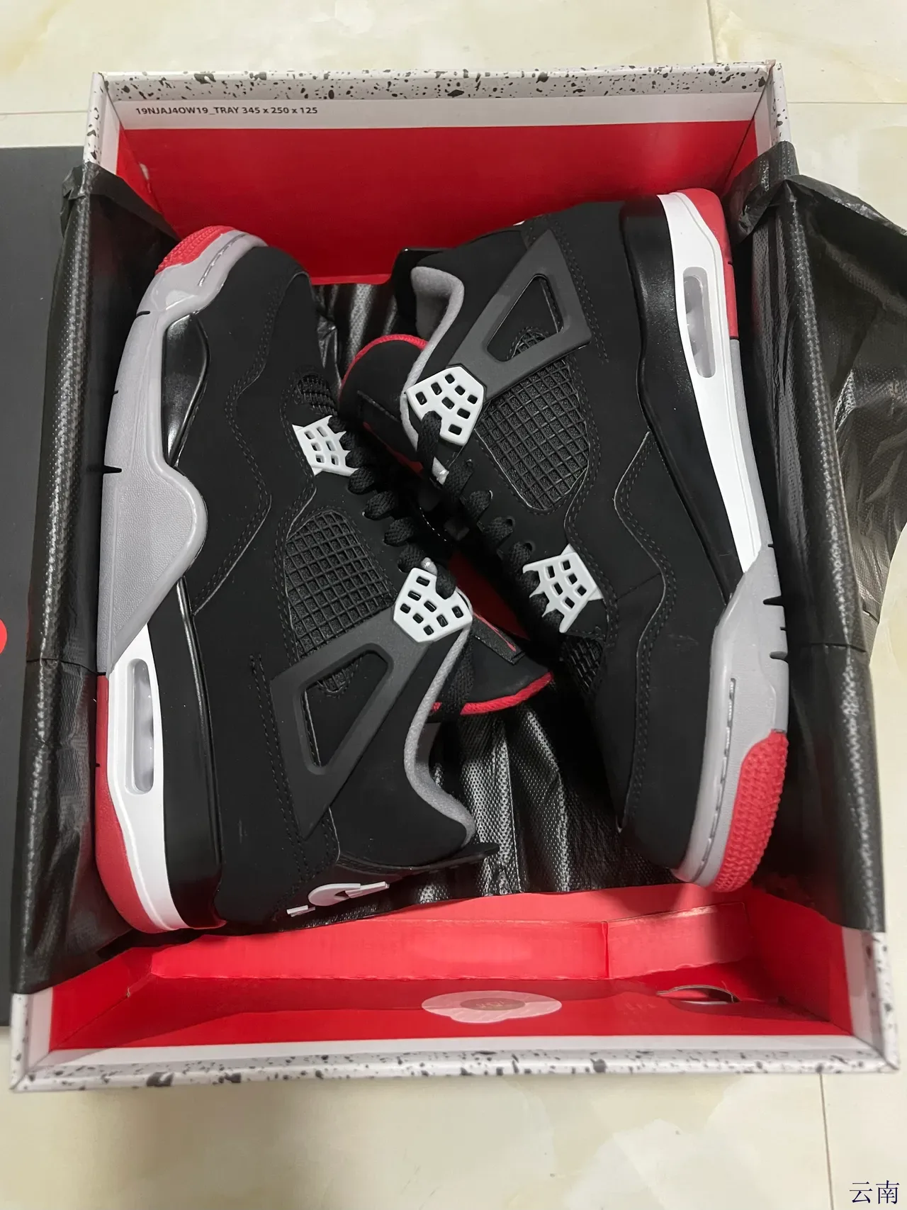 Air Jordan 4 أسود أحمر أبيض رمادي أحذية كرة السلة 7