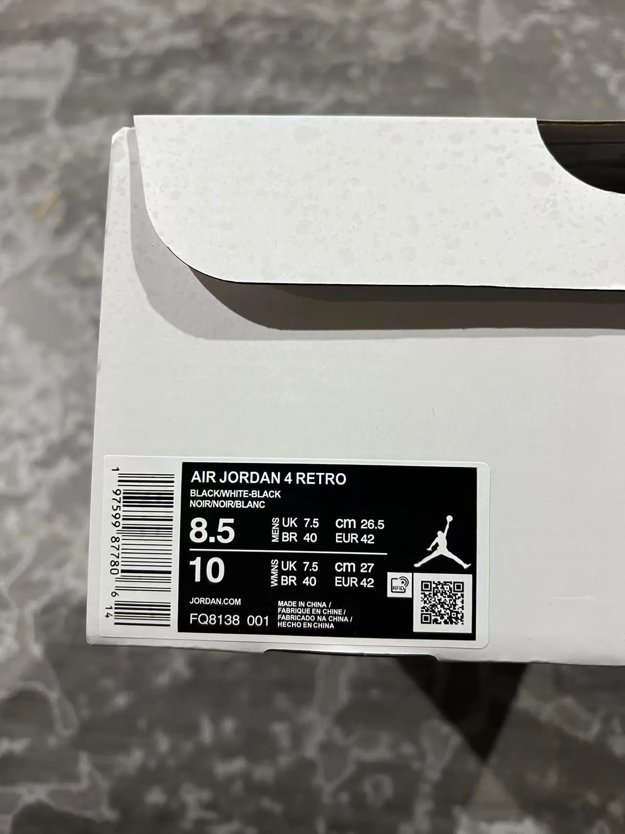 Air Jordan 4 Black White 篮球鞋 11