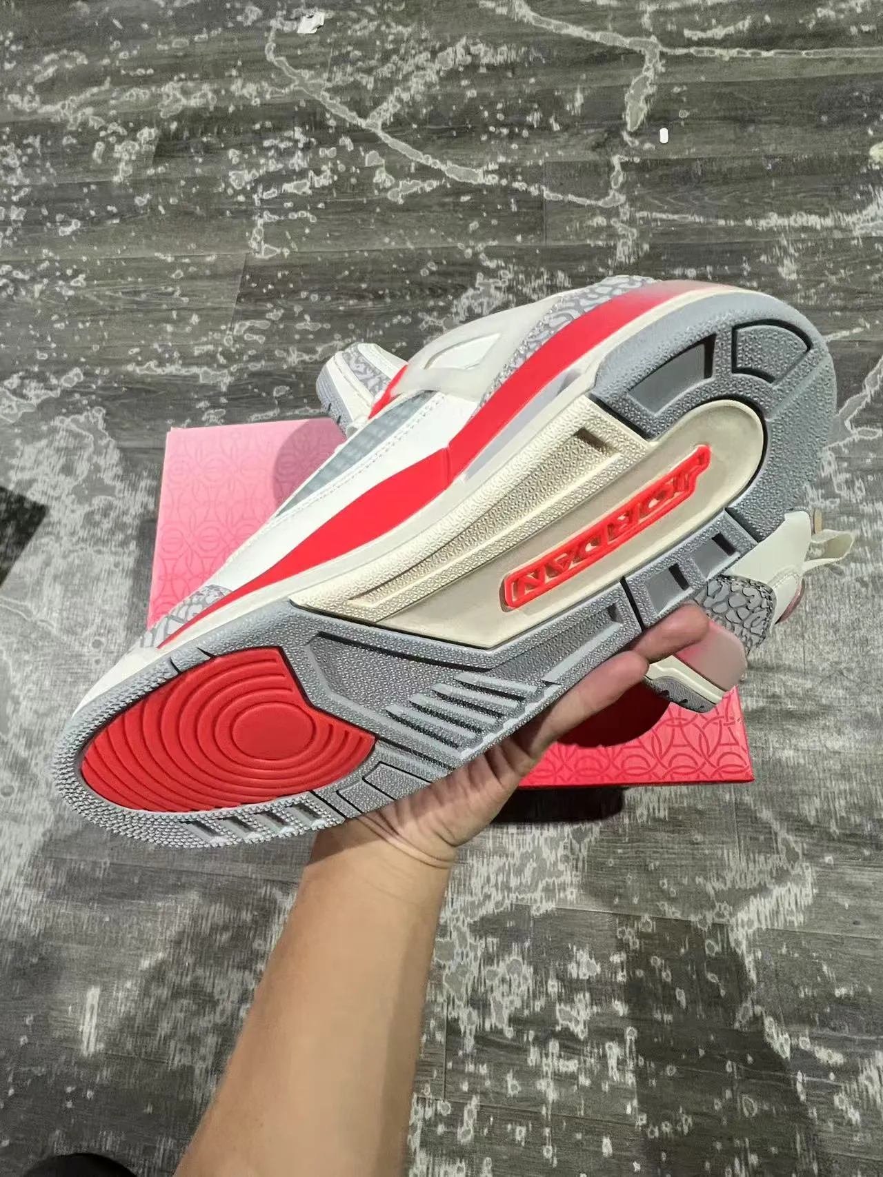 Air Jordan 4 Off-White Red Elephant लाइफस्टाइल स्नीकर्स 6