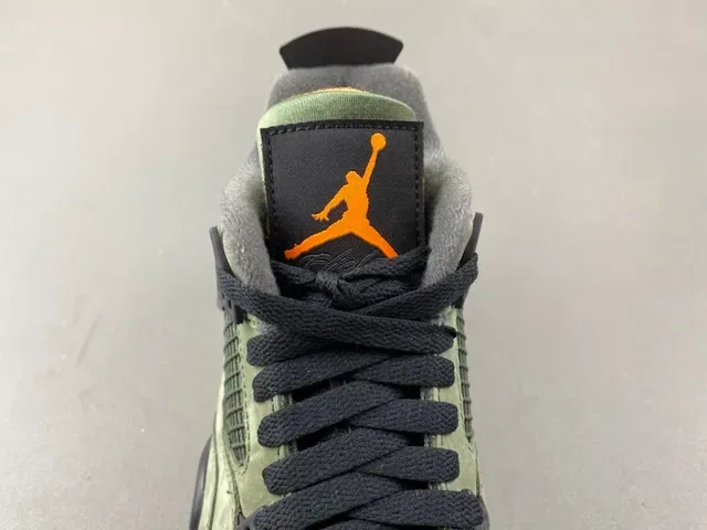 Air Jordan 4 Zapatillas de Baloncesto de Ante Verde Oliva de Alto 7