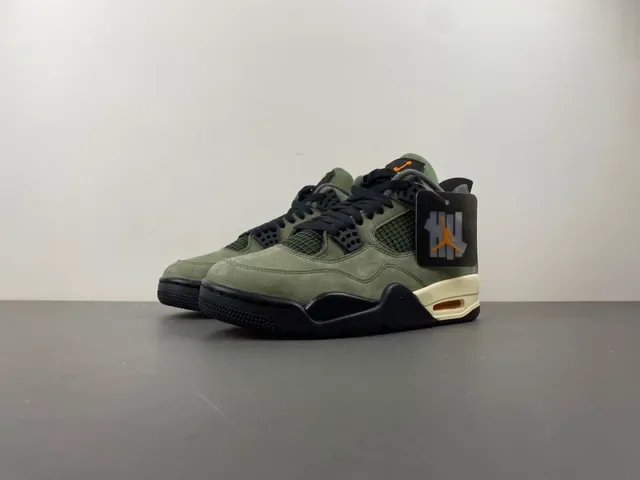 Air Jordan 4 Zapatillas de Baloncesto de Ante Verde Oliva de Alto 11
