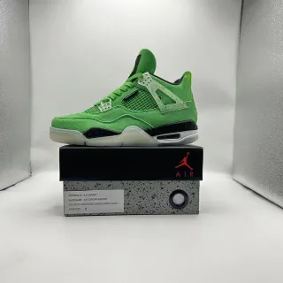 Tênis de basquete Air Jordan 4 Retro verde fluorescente Green Duck
