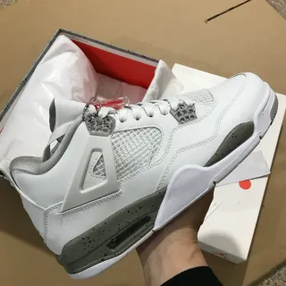 Zapatillas de baloncesto Air Jordan 4 blanco y gris moteado