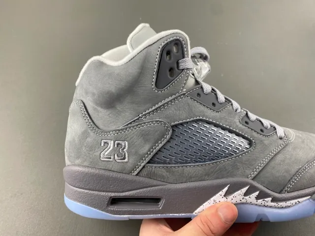 Air Jordan 5 Zapatillas de Baloncesto de Ante Gris Alta 3