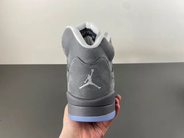 Air Jordan 5 Zapatillas de Baloncesto de Ante Gris Alta 4