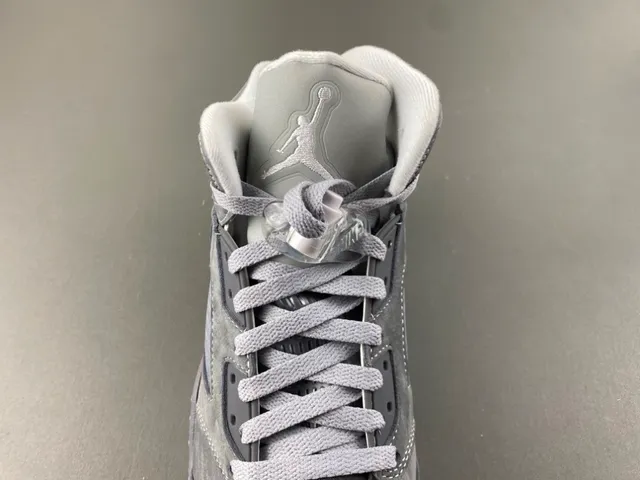 Air Jordan 5 Zapatillas de Baloncesto de Ante Gris Alta 5