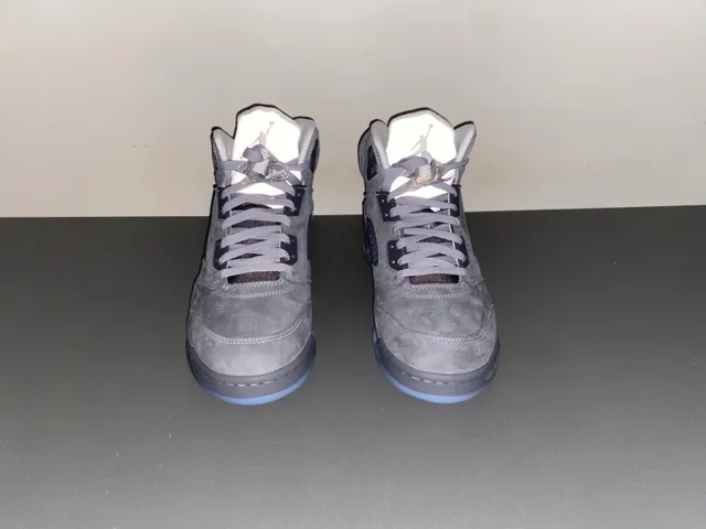 Air Jordan 5 Zapatillas de Baloncesto de Ante Gris Alta 11