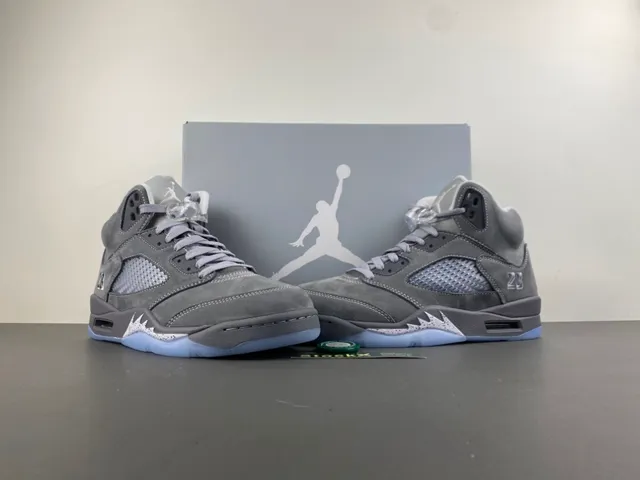 Air Jordan 5 Zapatillas de Baloncesto de Ante Gris Alta 14