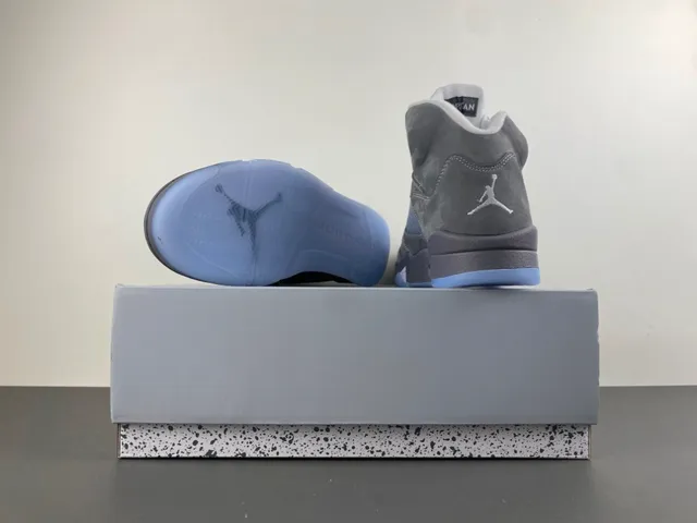 Air Jordan 5 Zapatillas de Baloncesto de Ante Gris Alta 17