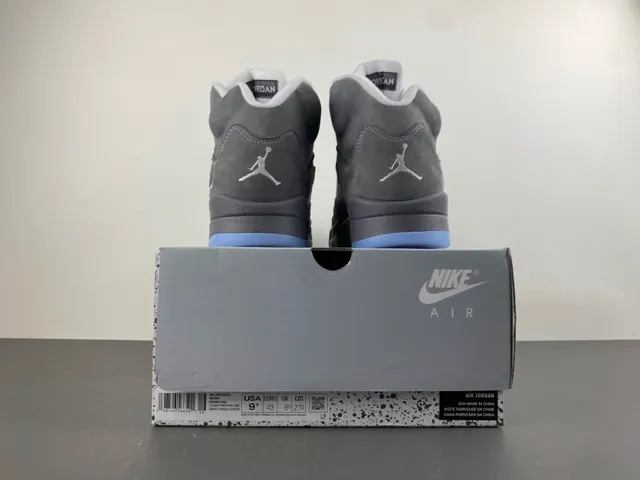 Air Jordan 5 Zapatillas de Baloncesto de Ante Gris Alta 18