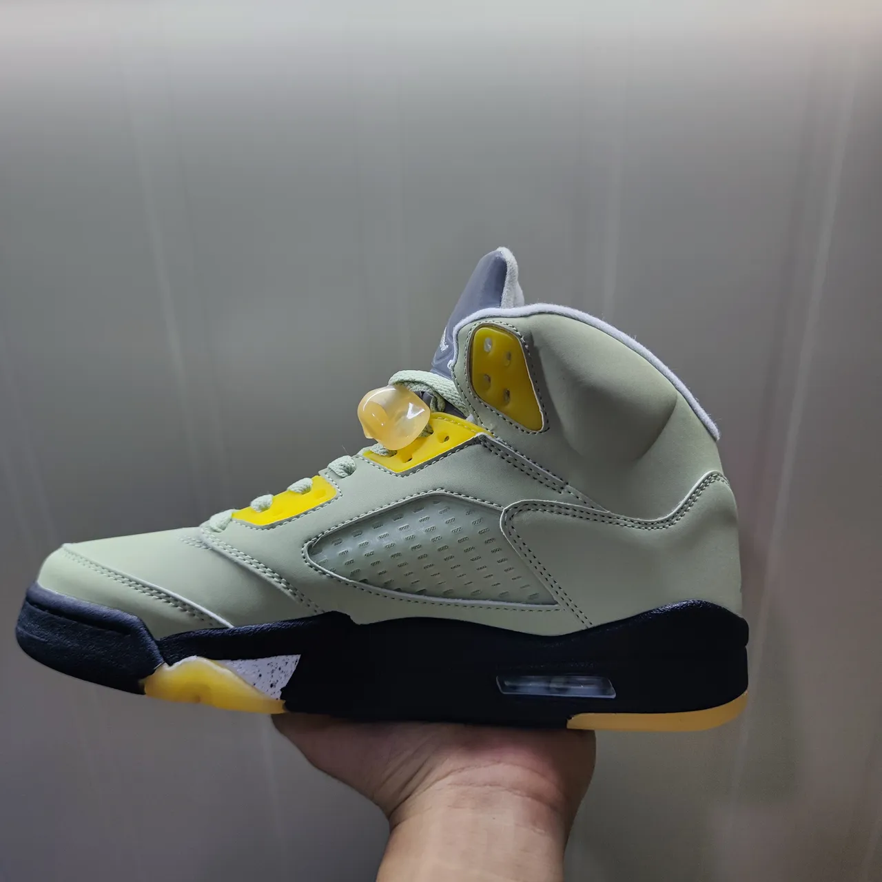 Air Jordan 5 Mint Yellow Navy Chaussures de Basketball 5