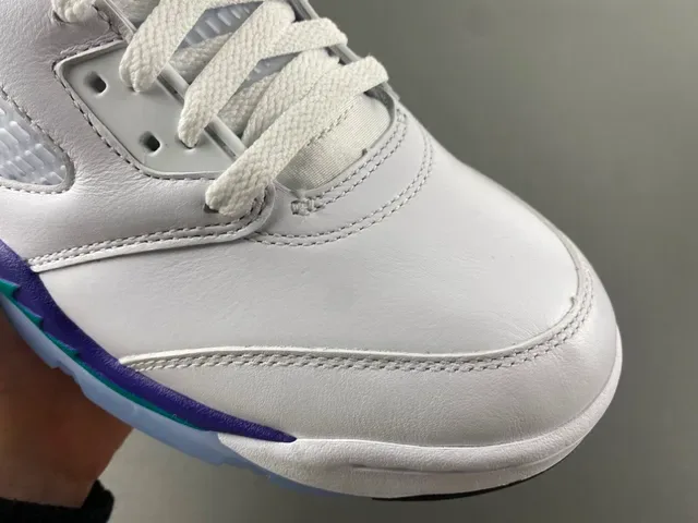 Air Jordan 5 Blanco Púrpura Turquesa Zapatillas de Baloncesto 2