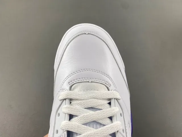 Air Jordan 5 Blanco Púrpura Turquesa Zapatillas de Baloncesto 5