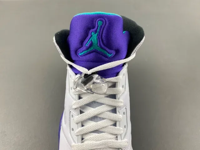 Air Jordan 5 Blanco Púrpura Turquesa Zapatillas de Baloncesto 6