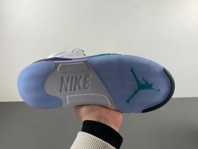 Air Jordan 5 Blanco Púrpura Turquesa Zapatillas de Baloncesto 9