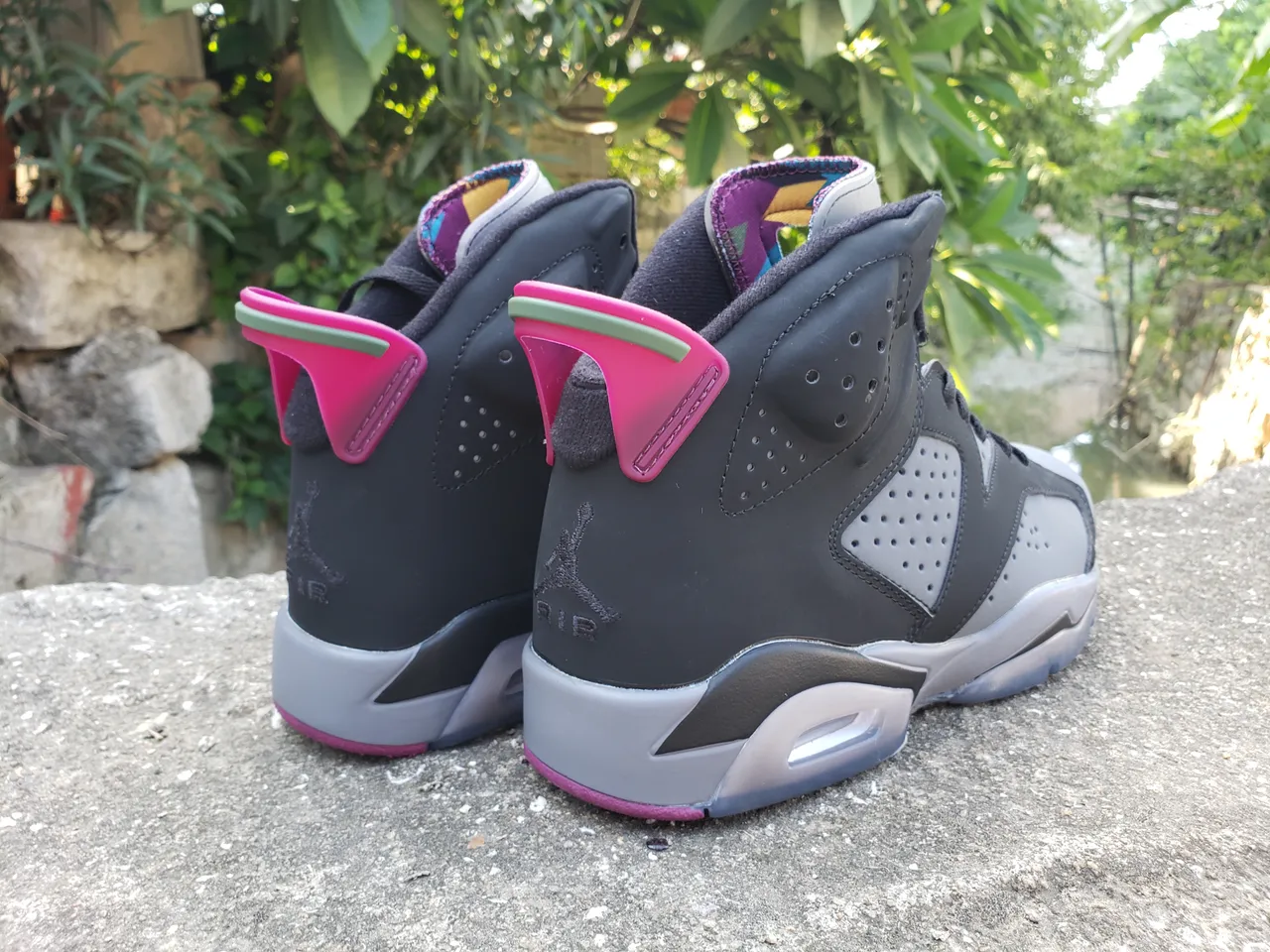 Air Jordan 6 काले ग्रे मैजेंटा पीले बास्केटबॉल जूते 5